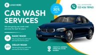 Car Wash Flyer, Car Repair Digital Display template