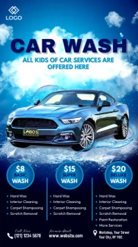 Car Wash Flyer Instagram-verhaal template