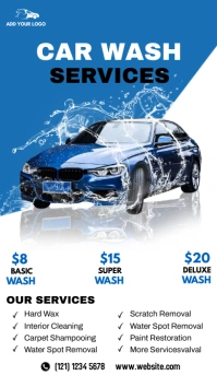 Car Wash Flyer Instagram-verhaal template