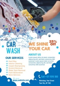 Car Wash Flyer A4 template