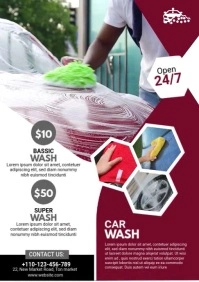 Car Wash Flyer A1 template