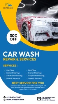 Car Wash Flyer Reel de Instagram template
