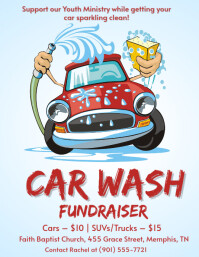 Car Wash Flyer Løbeseddel (US Letter) template