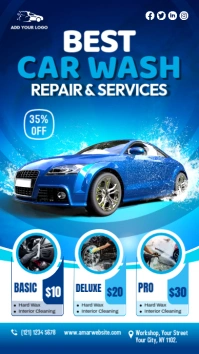 Car Wash Flyer Instagram Story template