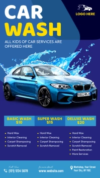Car Wash Flyer Instagram Story template