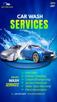 CAR WASH FLYER Pantalla Digital (9:16) template