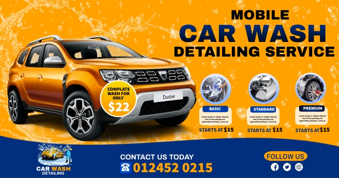 car wash flyer template (1) Obraz udostępniany na Facebooku