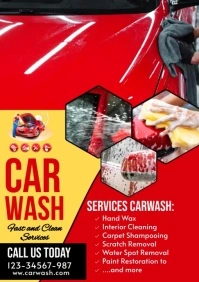 car wash flyer template A1