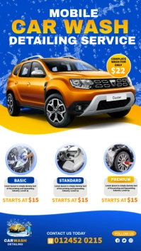 car wash flyer template Instagram-verhaal