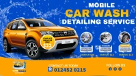 car wash flyer template Facebook-omslagvideo (16: 9)