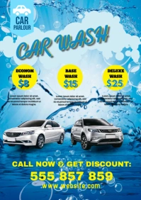 Car Wash Flyers A1 template