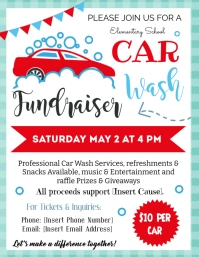 Car Wash Fundraiser Flyer-  car wash flyer template