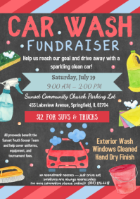 car wash fundraiser flyer template A4
