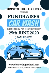 Car Wash Fundraiser Poster Template Plakat