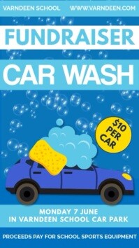 Car Wash Fundraiser Video Ad - Instagram Template Post Instagram-Story