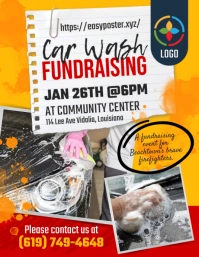 Car Wash Fundraising Flyer Løbeseddel (US Letter) template