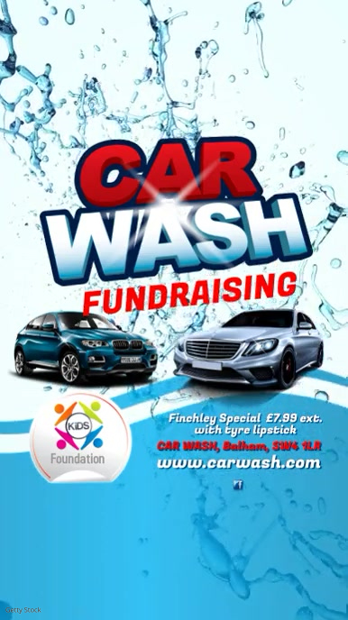 Car Wash Fundraising Video Post Template | PosterMyWall