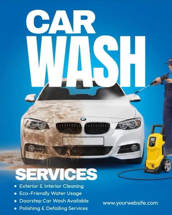 Car Wash Instagram Portrait template