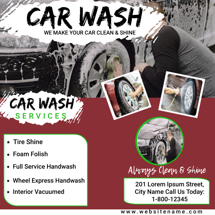 Car Wash Poster / car cleaning template | PosterMyWall