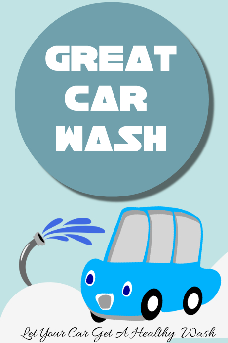 Car washing poster for your business Póster template