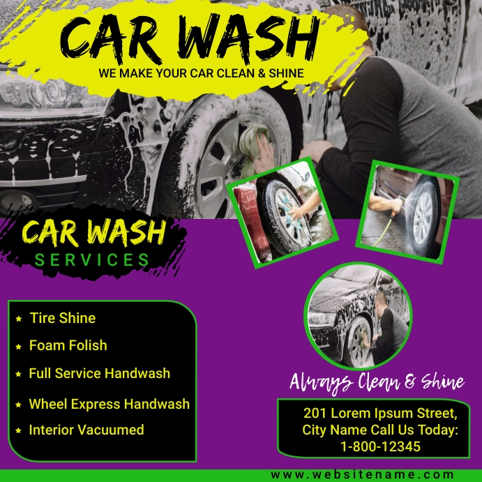Car wash poster Template PosterMyWall