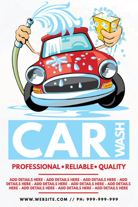 Copy Of Car Wash Poster Postermywall
