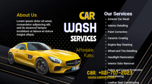 CAR WASH POSTER Digitalt display (16:9) template