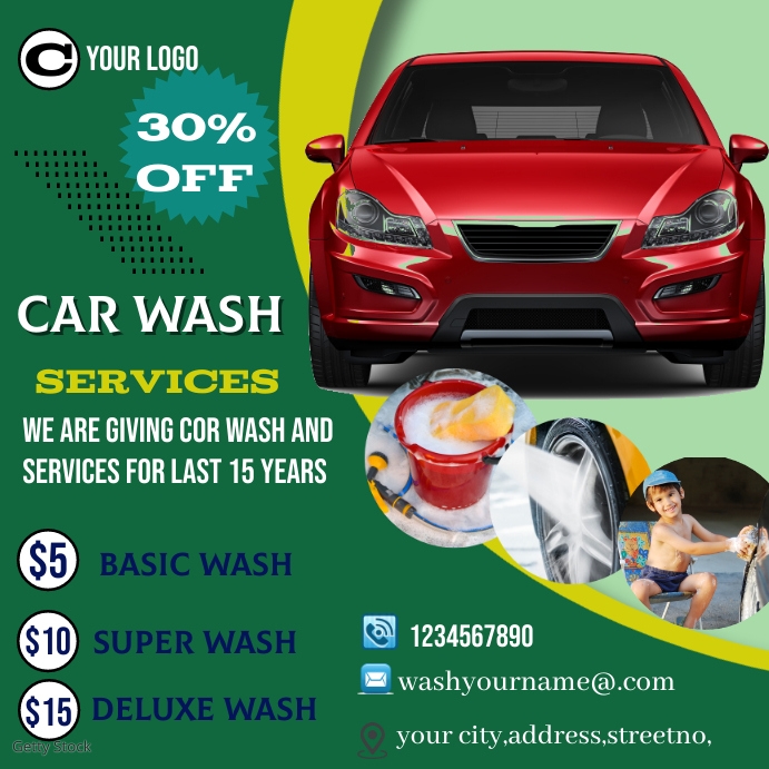 Car Wash poster Template PosterMyWall