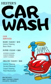 Car Wash Price List US na Legal template