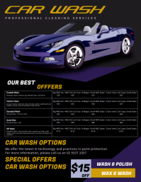 Car Wash Price List Flyer Template