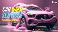 Car Wash Service Ad Publicación de Twitter template