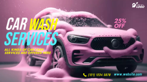 Car Wash Service Ad Twitter Plasing template