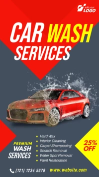 Car Wash Service Ad Instagram Story template