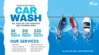Car Wash Service Ad Publicación de Twitter template