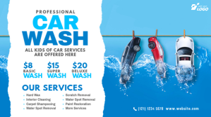 Car Wash Service Ad Twitter Plasing template