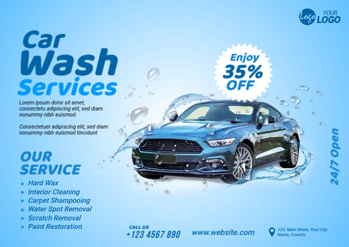 Vivid Car Wash Ads Design in HD Vivid Car Wash Ads Design in HD