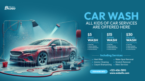 Car Wash Service Ad Template Twitter Plasing