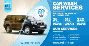 Car Wash Service Advert Facebook Shared Image template
