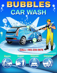 Car Wash Service Poster/Wallboard template