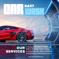 Car Wash Service โพสต์บน Instagram template
