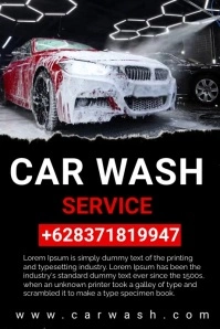 Car wash service template Poster