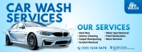 Car Wash Services Ad Portada de Facebook template