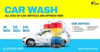 Car Wash Services Ad Изображение, которым поделились на Facebook template