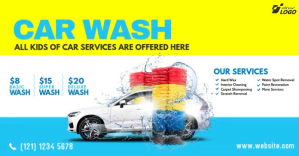 Car Wash Services Ad delt Facebook-billede template