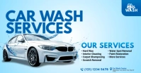 Car Wash Services Ad auf Facebook geteiltes Bild template