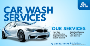 Car Wash Services Ad Изображение, которым поделились на Facebook template