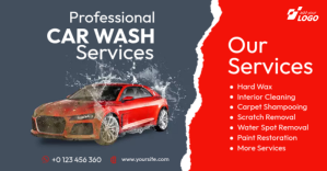 Car Wash Services Ad delt Facebook-billede template