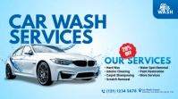Car Wash Services Ad Publicación de Twitter template