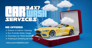 Car Wash Services Изображение, которым поделились на Facebook template