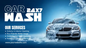 Car Wash Services Publicación de Twitter template